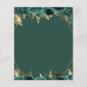 Budget Green Gold Butterfly Sweet 16 Uitnodiging (Achterkant)