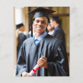 Budget Green Gold Photo Afstuderen Aankondiging (Achterkant)