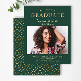 Budget Green Gold Photo Afstuderen Celebration