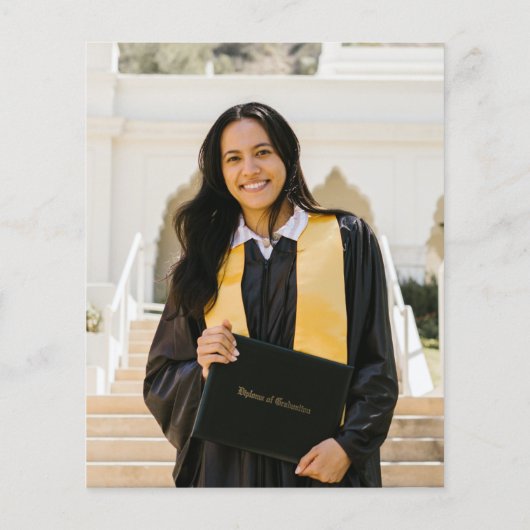 Budget Green Gold Photo Graduparty (Achterkant)