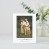 BUDGET Green Gold Simple Merry-kerstfoto (Staand voorkant)