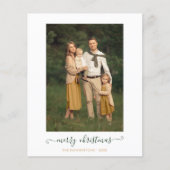 BUDGET Green Gold Simple Merry-kerstfoto (Voorkant)
