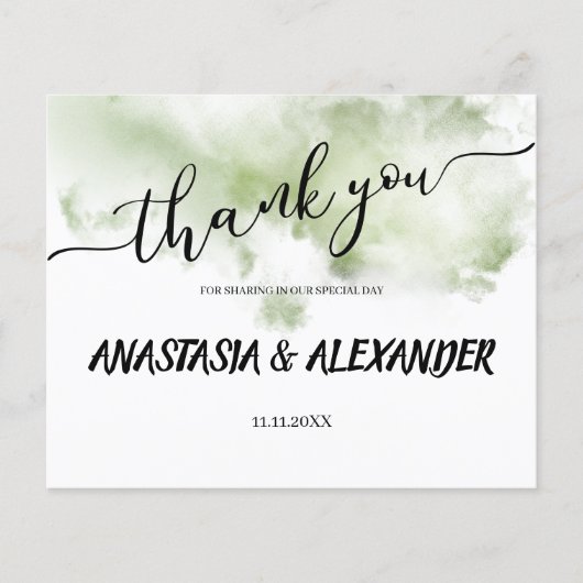 BUDGET/Green/Hartelijk dank. Flyer (Voorkant)