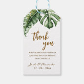 Budget Green Leaf Boho Greenery Huwelijksgunst lab Cadeaulabel (Voorkant)