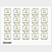 Budget Green Leaf Boho Trouwstickers en etiketten (Vel)