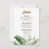 Budget Green Leaf Greenery Wedding Enclosure kaart (Voorkant)