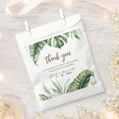 Budget Green Leaf Greenery Wedding Favorieten Tass Bedankzakje (Geknipt)