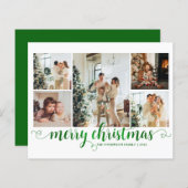 BUDGET Green Merry Christmas Heart Script 5 Foto (Voorkant / Achterkant)