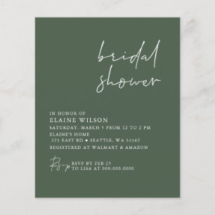 Budget Green Modern Bridal Shower