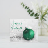 Budget Green Ornament Festive Company Holiday Card (Staand voorkant)