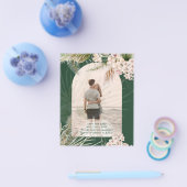 BUDGET Green Pampas Grass PHOTO Weddenschap MATTE Flyer (Enkel)