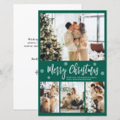 Budget Green Photo Collage Kerstmis Thin Card (Voorkant / Achterkant)