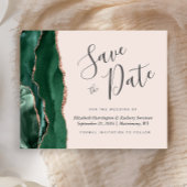 Budget Green Roos Gold Blush Wedding Save the Date