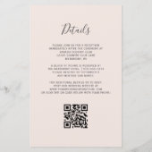Budget Green Rose Gold Agate Blush QR Code Wedding (Achterkant)