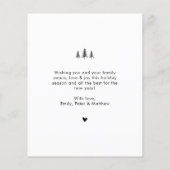 Budget Green Script 4 Photo Collage Christmas Kaar (Achterkant)