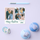 Budget Green Script Collage Pine Kerstfeestdag Flyer (Enkel)