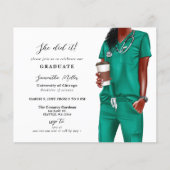 Budget Green Scrubs Verpleegkundige Foto Afstudere (Voorkant)