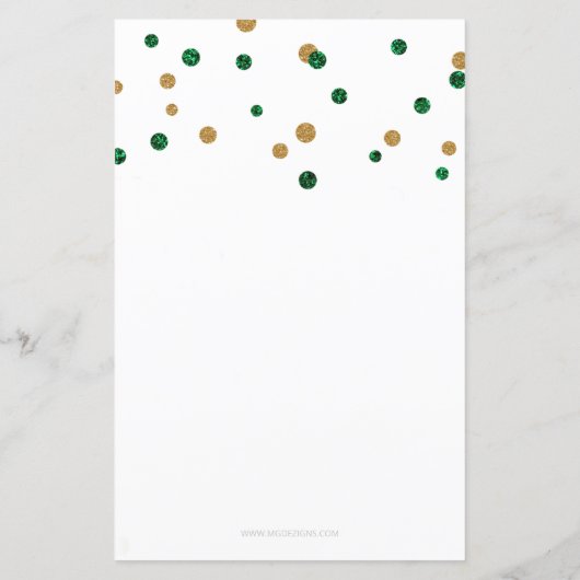 Budget Green Shamrock St Patricks Day Invitation (Achterkant)