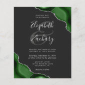 Budget Green Silver Agate Corners Dark Wedding (Voorkant)