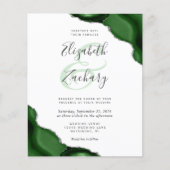 Budget Green Silver Agate Corners Wedding (Voorkant)