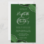 Budget Green Silver Agate Corners Wedding (Voorkant)