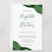 Budget Green Silver Agate Corners Wedding (Voorkant)