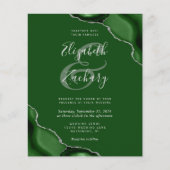 Budget Green Silver Agate Corners Wedding (Voorkant)