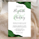 Budget Green Silver Agate Corners Wedding
