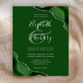 Budget Green Silver Agate Corners Wedding