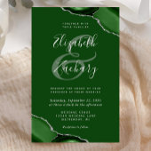 Budget Green Silver Agate Corners Wedding