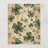 Budget  Green St Patricks Day Uitnodiging (Achterkant)