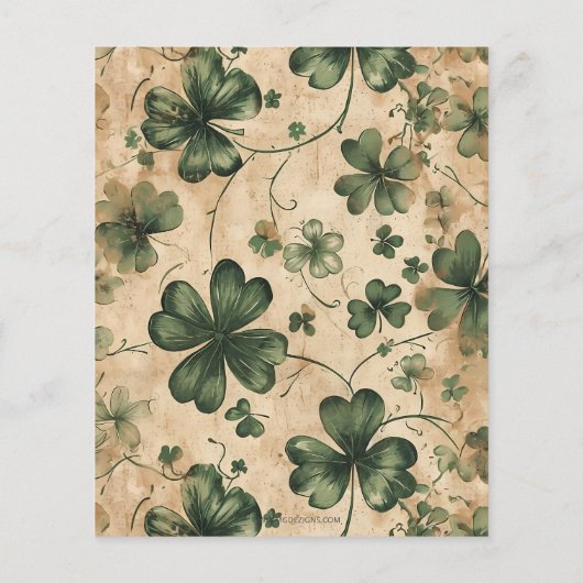 Budget Green St Patricks Day Uitnodiging (Achterkant)