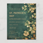 Budget Green St Patricks Day Uitnodiging (Voorkant)