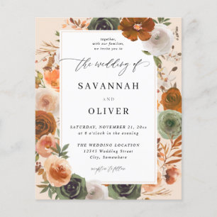 Budget Green & Terra Cotta Floral Wedding S2 - BGE Flyer
