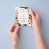 Budget Green & Terra Cotta Floral Wedding S2 - WHI Flyer (Hand)