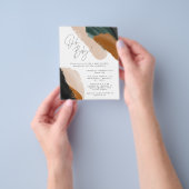 Budget Green terracotta waterverf baby shower Flyer (Hand)