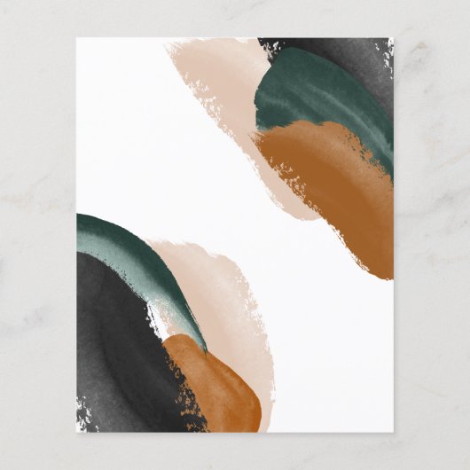 Budget Green terracotta waterverf baby shower Flyer (Achterkant)