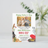 BUDGET Green Vaderdag Foto BBQ Uitnodiging (Staand voorkant)