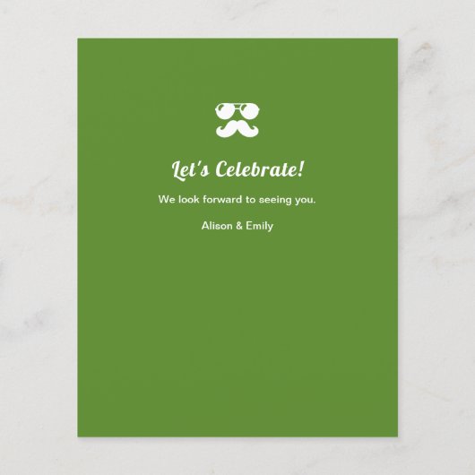 BUDGET Green Vaderdag Foto BBQ Uitnodiging (Achterkant)