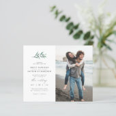 Budget Green Waterverf Branch Wedding Foto (Staand voorkant)