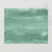 Budget Green Waterverf Branch Wedding Foto (Achterkant)