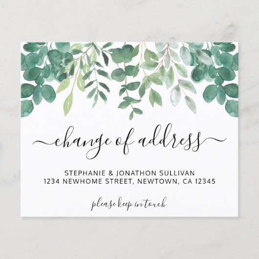 Budget Greenery Aankondiging adreswijziging (Voorkant)