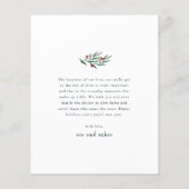 Budget Greenery Arch Elegant Kaart voor Kerstmis f (Achterkant)