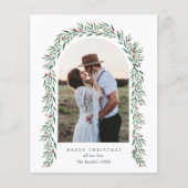 Budget Greenery Arch Elegant Kaart voor Kerstmis f (Voorkant)