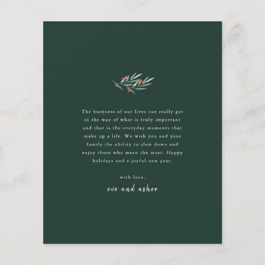 Budget Greenery Arch Elegant Kaart voor Kerstmis f (Achterkant)