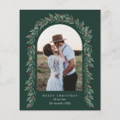 Budget Greenery Arch Elegant Kaart voor Kerstmis f (Voorkant)