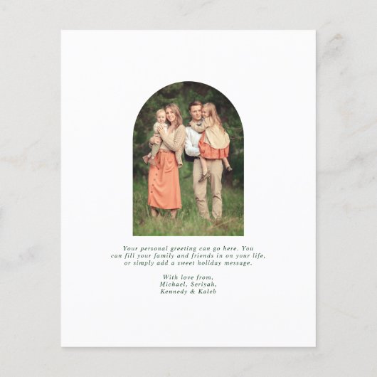 BUDGET Greenery Arch Merry kerstfoto (Achterkant)