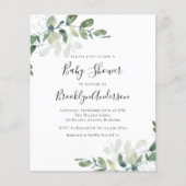 Budget Greenery Baby shower (Voorkant)