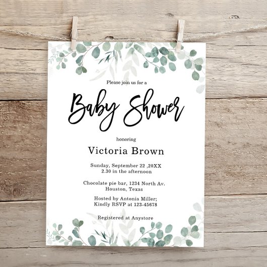 Budget Greenery Baby shower