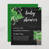BUDGET Greenery Baby shower Invite Ferns (Voorkant / Achterkant)